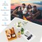 Costway Folding Camping Table Portable HDPE Outdoor Picnic Dining Table w/ Handle White\Grey